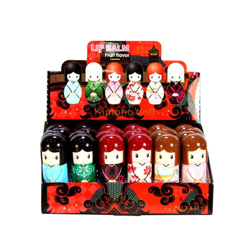 

Помада Hengfang Shijing Cute Cartoon Kimono Doll Lipstick - увлажняющая, питательная и защитная косметика для губ 24 pieces