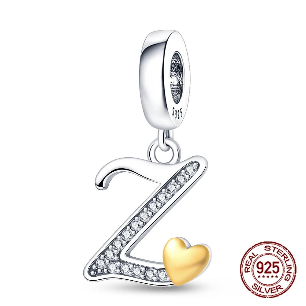 Lettera A-Z in Rame Ciondolo Alfabeto Perline Nome Adatte ai Braccialetti Originali Ciondoli per Donne Fai da Te Pendente Creazione Gioielli