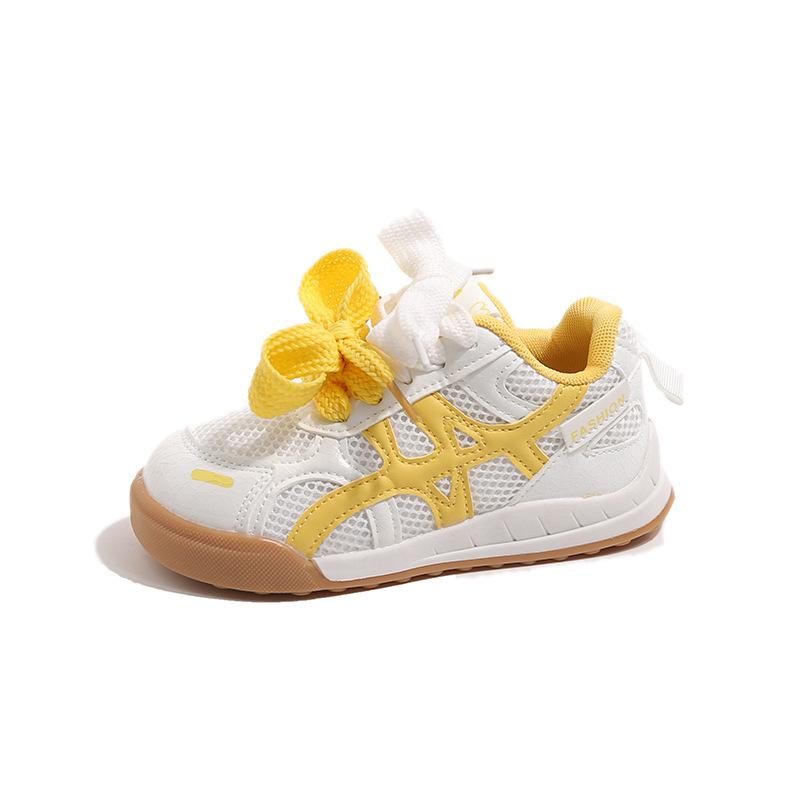 Girls' moral training shoes 2025 spring and autumn new fashion trendy shoes mesh breathable boys' white shoes children's sports shoes