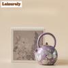 111ml Gilt Silver Butterfly Flower Lifting Handle Teapot Luxury Tea Infuser Pot Tea Brewing Kettle With Ball Hole Teaset Supplie