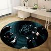 1pc Home Office Outdoor Gift Circular Carpet - Industrial Style Design with Band Logo Print  for Living Room, Bedroom, or Patio AreaRC2788