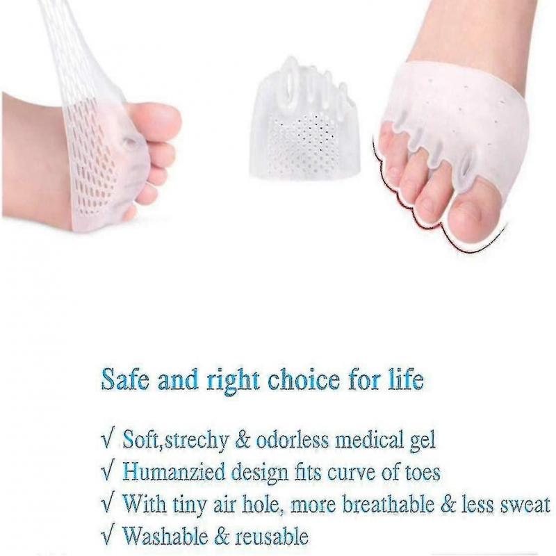 Five-hole Metatarsal Pads, Breathable Toe Separators For Foot Pain