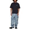 Balenciaga T Shirt Loose Fit Men's Dark Blue 612966TJV873967