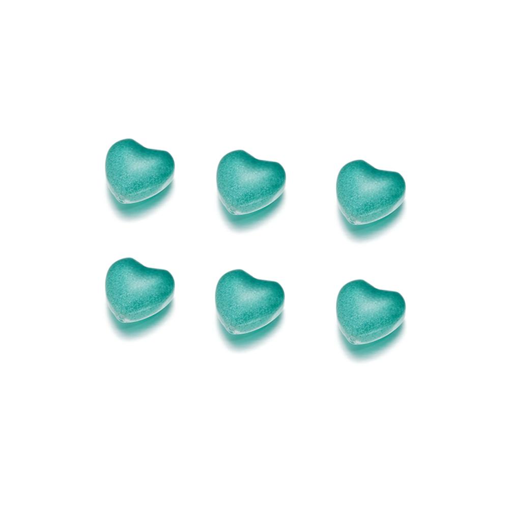 20Pcs/Lot 12*12.3mm Small Flowers Heart Leaves Glass Loose Beads for Jewelry Making Handmade DIY Bracelet Necklace Accessories