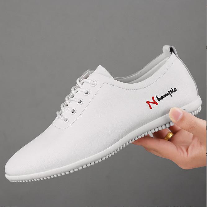 Fashion Men's Summer Shoes 2025 New Designer Spring Autumn Fashion Casual Leather Shoes Male Solid Color Business Shoe for Men