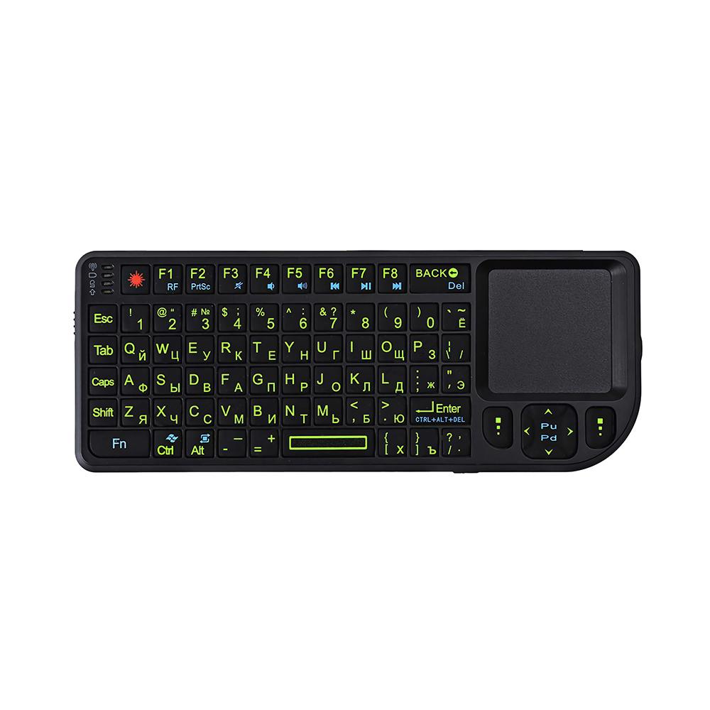 A8 Mini Kablosuz Klavye 2.4G RF Arkadan Aydınlatmalı Dokunmatik Yüzey Rusça İngilizce Klavye USB Şarj Edilebilir Hava Fare PC Dizüstü Bilgisayar Akıllı TV Kutusu için