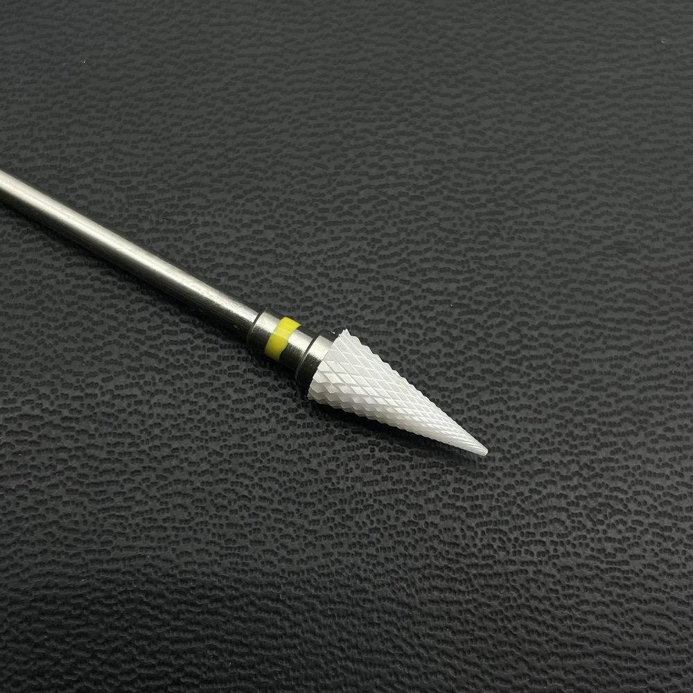 1Pc White Ceremic Nail Drill Bits Ceramic Cuticle Clean Bur Rotary Milling Cutters for Manicure Pedicure Dental Polishing Burs