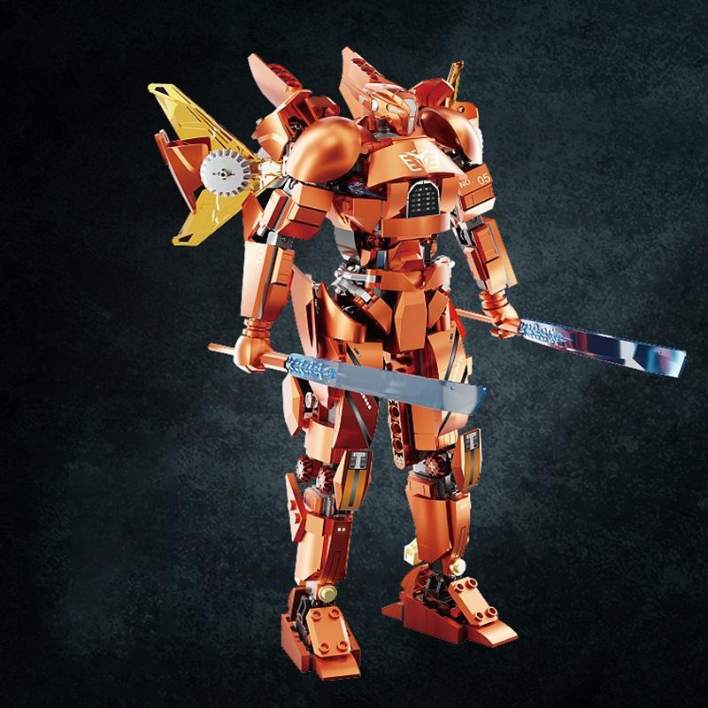 Urban Modern Mech Series Dangerous Wanderer Saber Athena Transforming Mech Robot Display Adult And Children Building Blocks