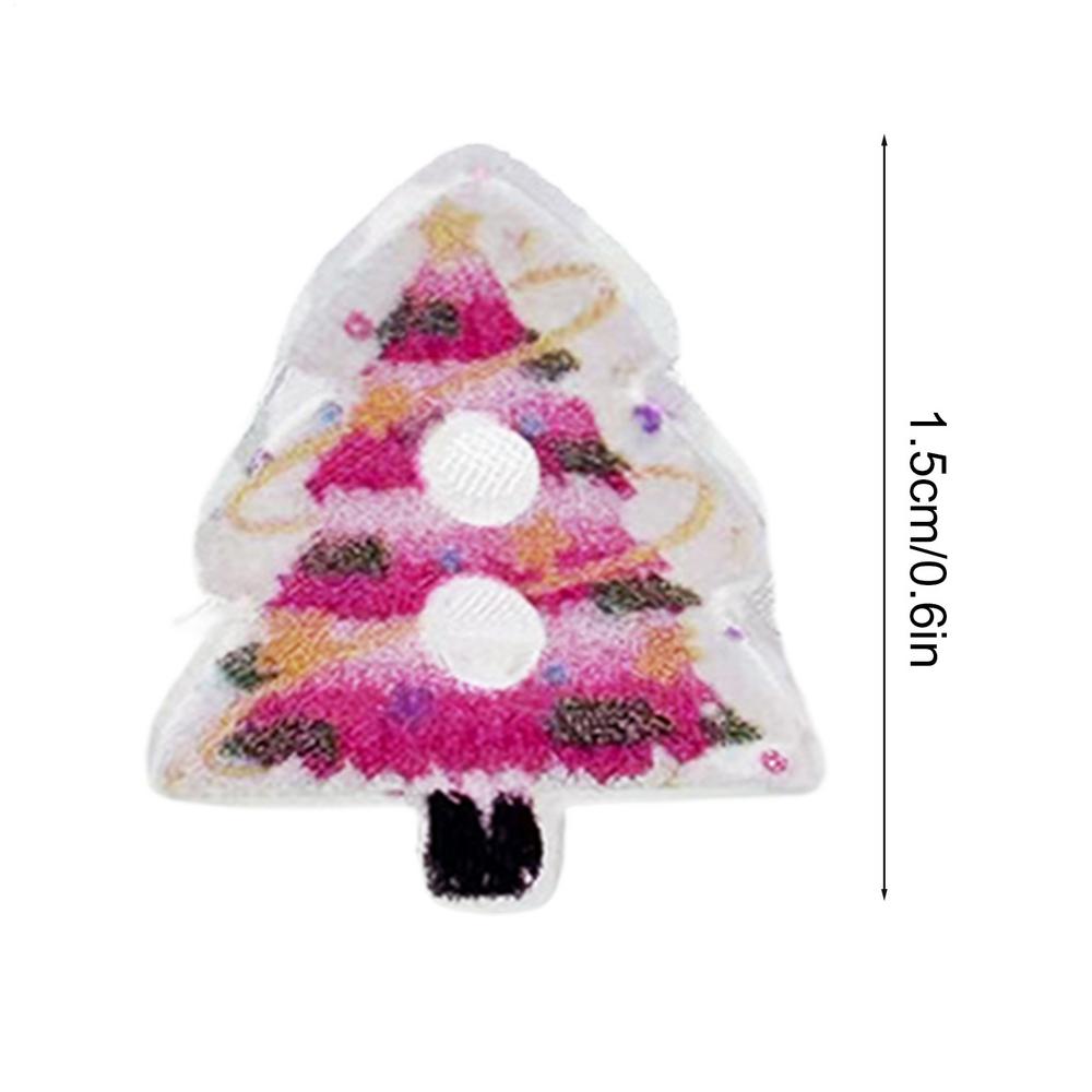 10 Pieces Christmas Tree Buttons Decoration Pin Ornament 2D Acrylic Christmas Craft Buttons DIY Hats Socks Decoration Buttons