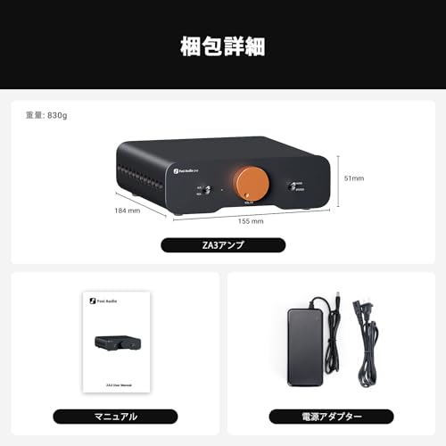 Fosi Audio ZA3 Mini TPA3255 Balanced Stereo Amplifier Home Audio Mini 2-Channel Mono Amplifier for Home Theater Use, XLR/TRS/RCA Input Compatible, wit