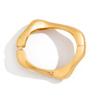 Ingemark Punk Creative Matte Irregular Heavy Metal Chunky Wide Cuff Bangles Women Goth Geometric Spring Bracelets Hand Jewelry