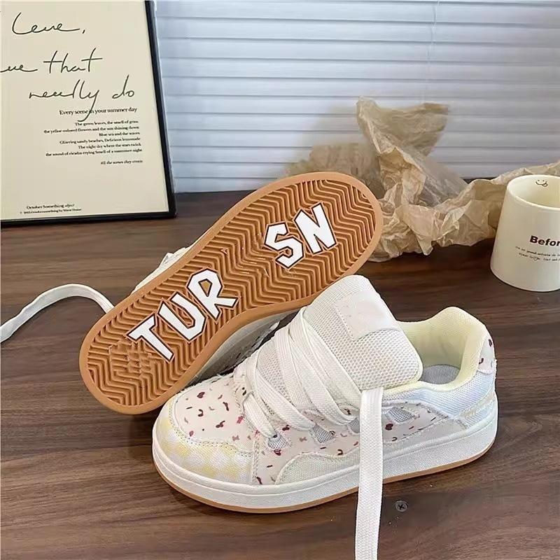 Cranberry Color Scheme Niche Board Shoes Women's 202 Summer New Versatile Sports Casual Bread Shoes