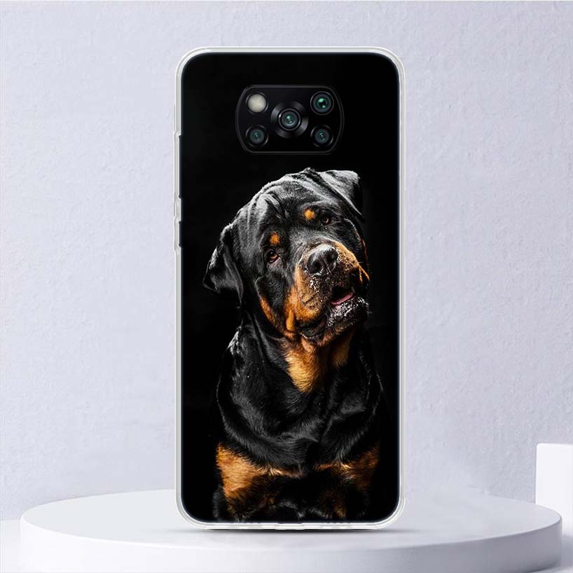 Rottweiler Dog Soft Case For Xiaomi Poco X7 X6 X5 X4 X3 Nfc F7 Ultra F6 F5 Pro Phone Cover F4 Gt F3 M5S M4 M3 M5 M6 Coque