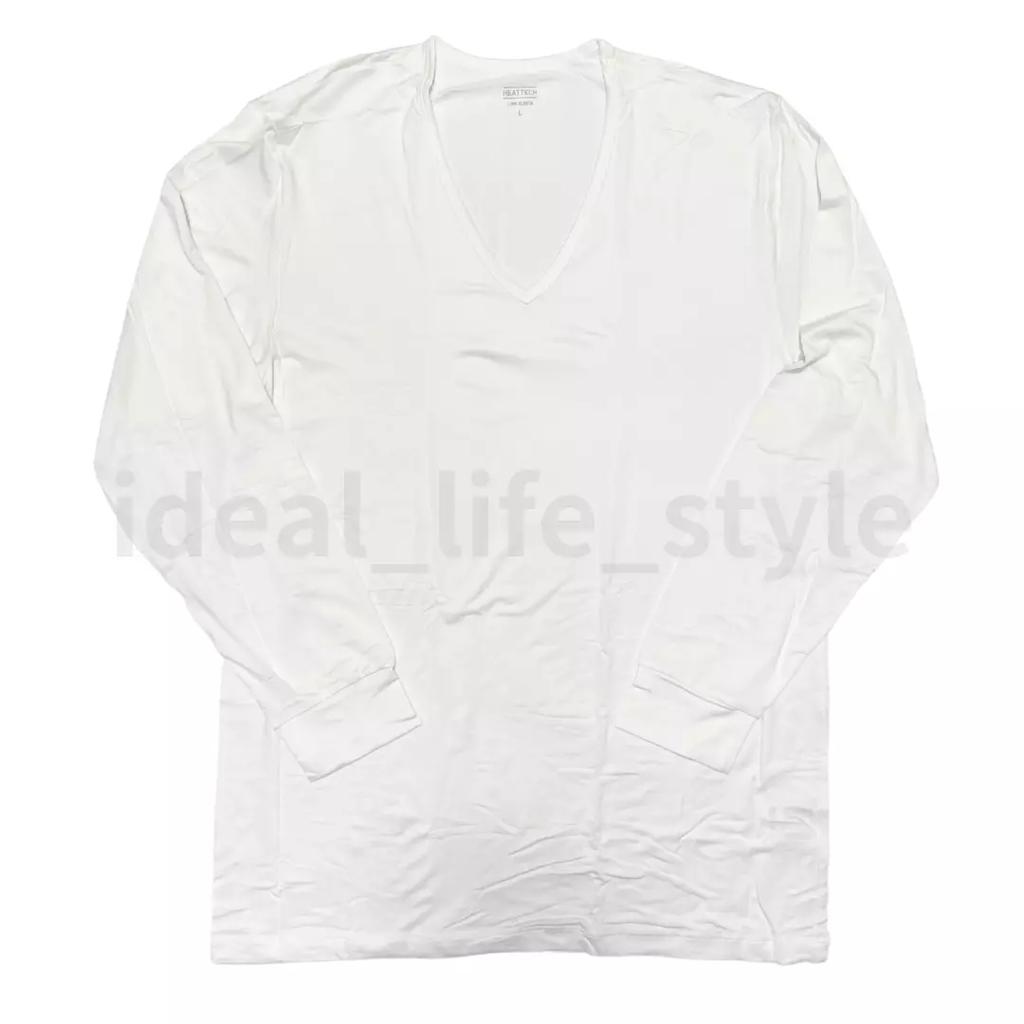 Uniqlo חולצת טי HEATTECH עם צווארון V ושרוולים ארוכים S-4XL שרוולים 9/10 גברים 479440 חדשה עם תג
