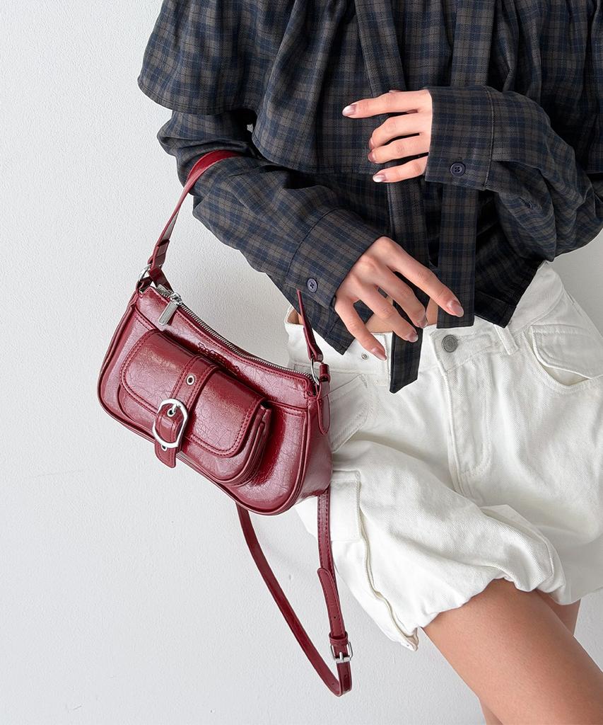 The Green Lab Pocket Shoulder Bag [Red]