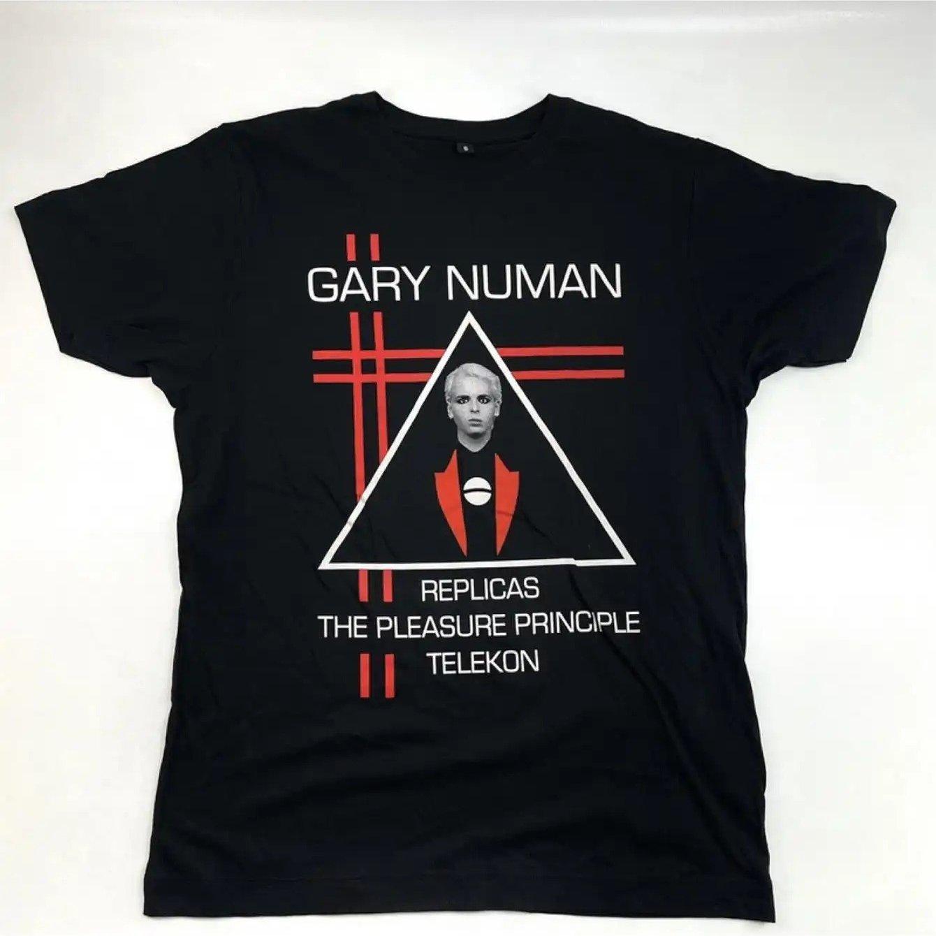 

Gary Newman Official Pleasure Principle Telekon Album TShirt Retro 80s Band Style Casual Shirt Couple Pure Cotton TShirt S