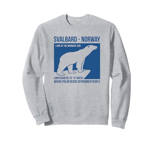 Svalbard Norway Polar Bear Longyearbyen Spitsbergen Aurora Sweatshirt