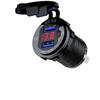 Aluminum Quick Charge Dual QC3.0 USB Car Charger Socket with Digital Voltmeter With Switch Button for Marine Motorcycle Truck