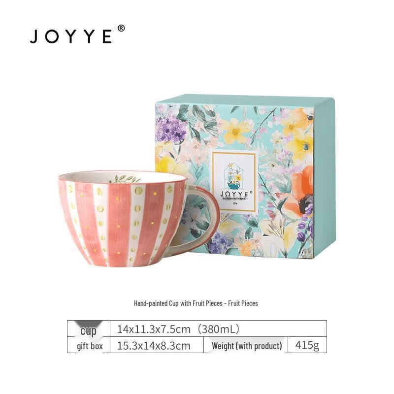 JOYYE Floral Fruit Ceramic Mug
