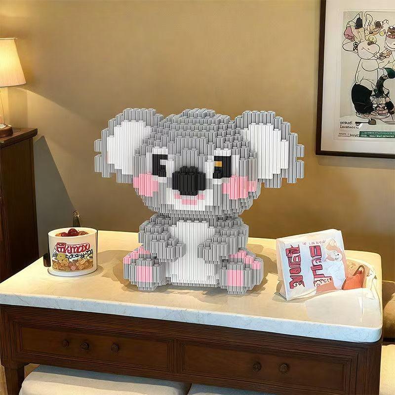 Cute Koala Animal Building Blocks Toy Small Particle Bricks Children DIY Toy Koala 3D Model Boy Birthday Gift