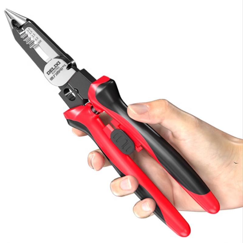 

Плоскогубцы электрика Плоскогубцы с игольчатыми губками 6 в 1 для зажима, завинчивания, снятия изоляции с проводов, резки кабеля, разделения проводов светло-синий