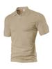 New Arrival Men's Summer Lightweight Solid-Colour Short-Sleeved Small-Check Collared Shirt