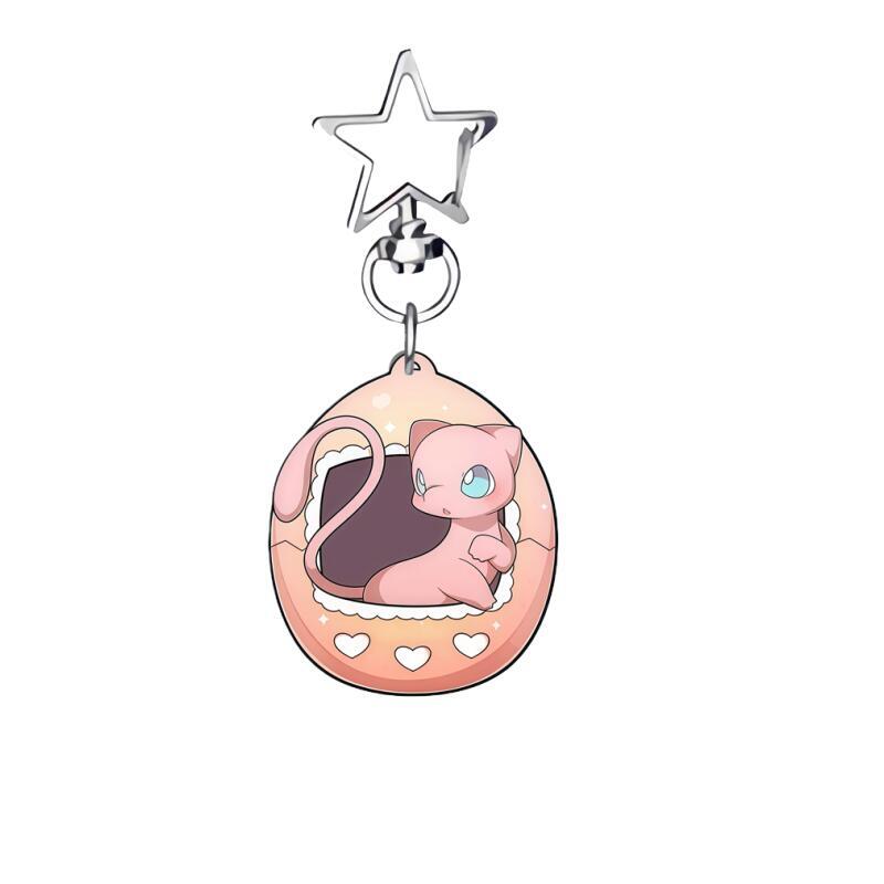 Anime Cartoons Acrylic Keychain for Mew Glaceon Sylveon Togepi Key Ring Self-Made Acrylic Key Buckle Student Backpack Pendant
