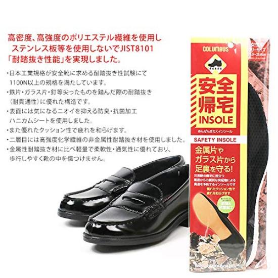 COLUMBUS Safety Return Insoles for Men and for Emergency Evacuation During [Celebru] (Columbus) Women, Puncture-Resistant, Disasters, Antibacterial,