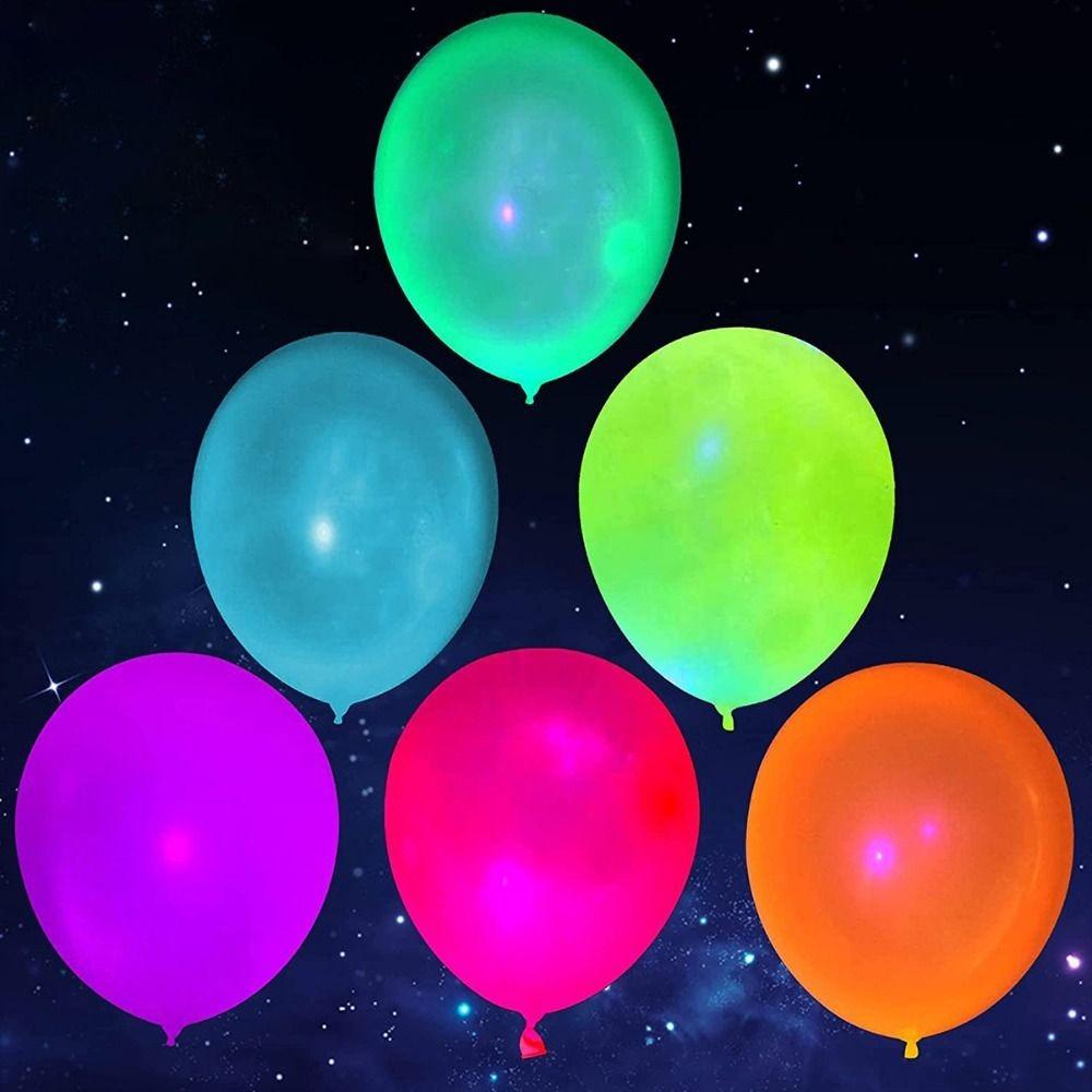 

100PCS 12inch Glow Latex Balloons Luminous Birthday Party Balloons Fluorescent Balloons 10INCH