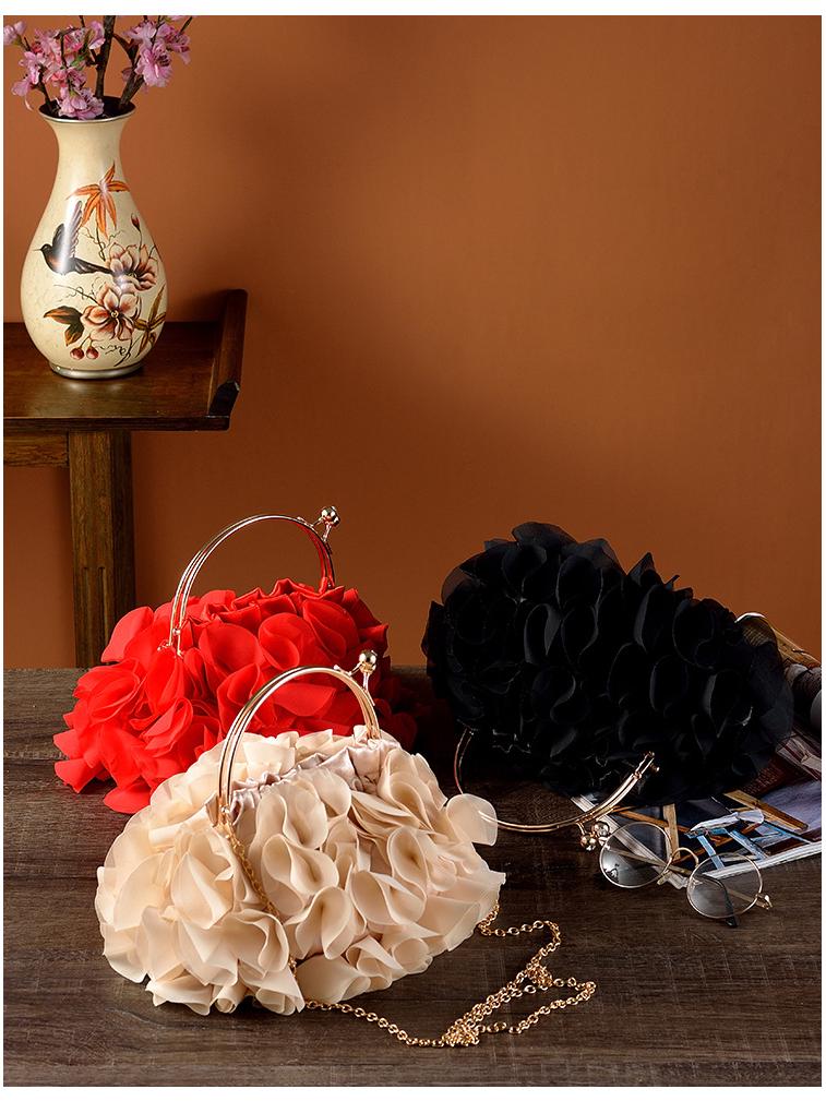Elegante florale Clutch: Tasche für Braut-, Abend- und Cheongsam-Anlässe