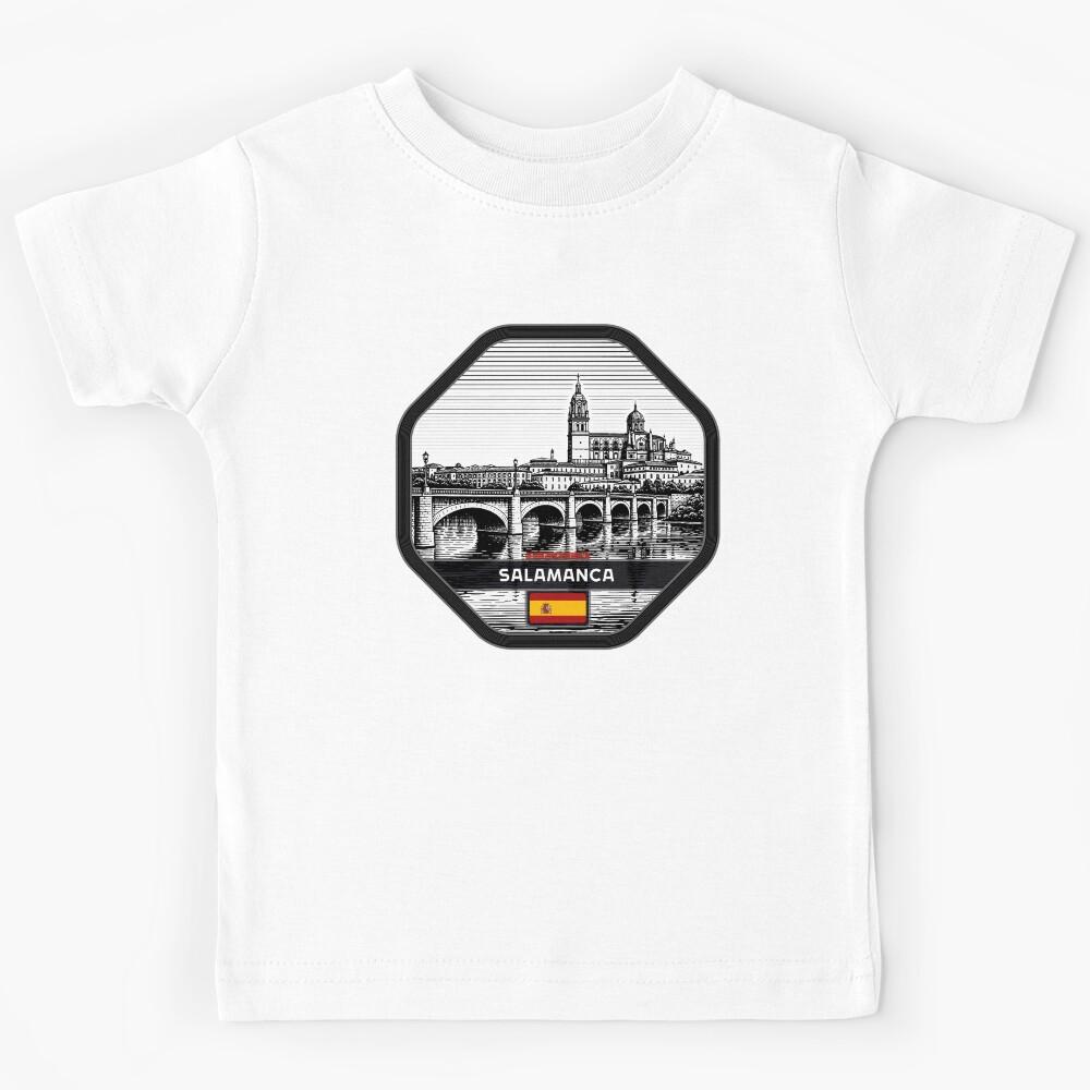 Salamanca Spain Linocut Style Kids T-Shirt 160