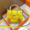 Smiley Bag 2025 New Cute Mini Messenger Bag First Layer Cowhide Shoulder Handbag Spoof Kelli Bag Woman