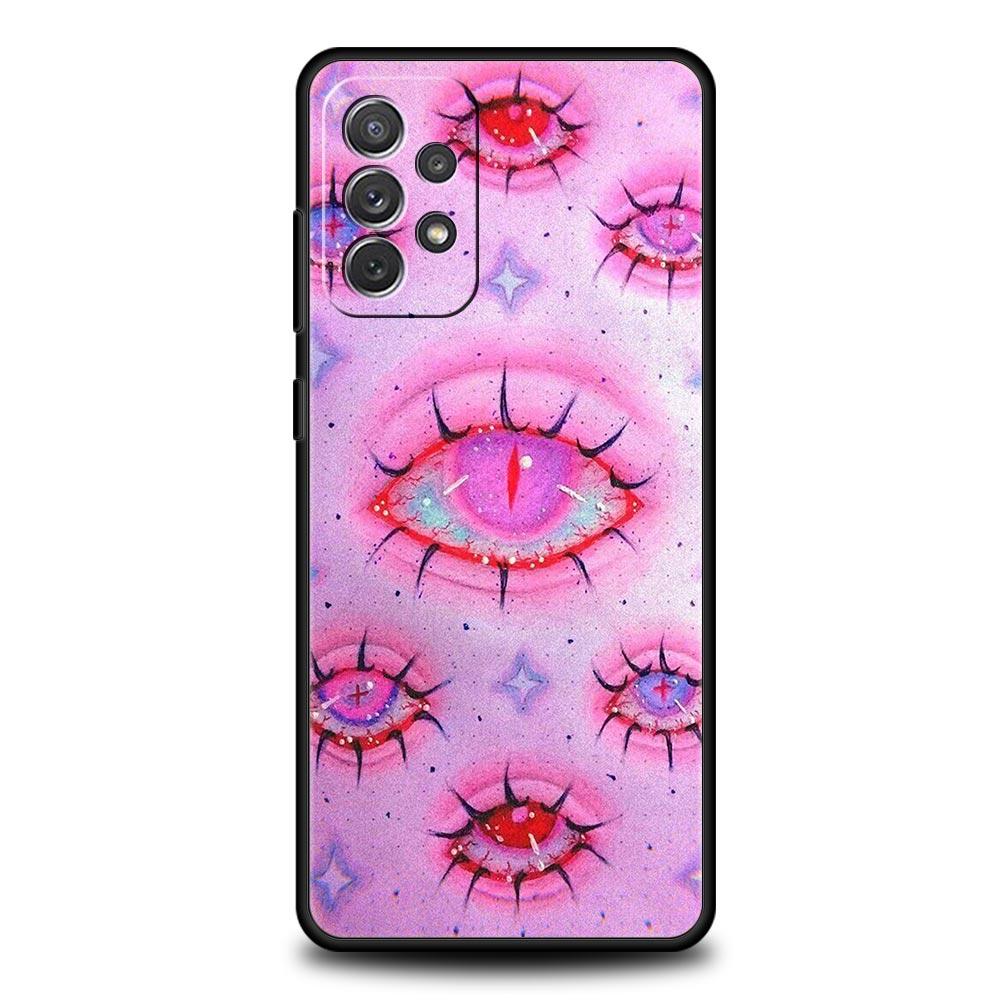 

Phone Case for Samsung Galaxy A13 A15 A17 A07 A21S A22 A23 A25 A31 A73 A32 A52 A52S A41 Soft TPU Shell Trendy Cool Eyes Creative Samsung A13 5G