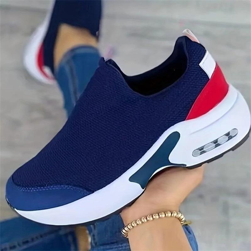 New Style Casual Sports Shoes - Large Size, Thick Sole, Round Toe, Women's Shoes