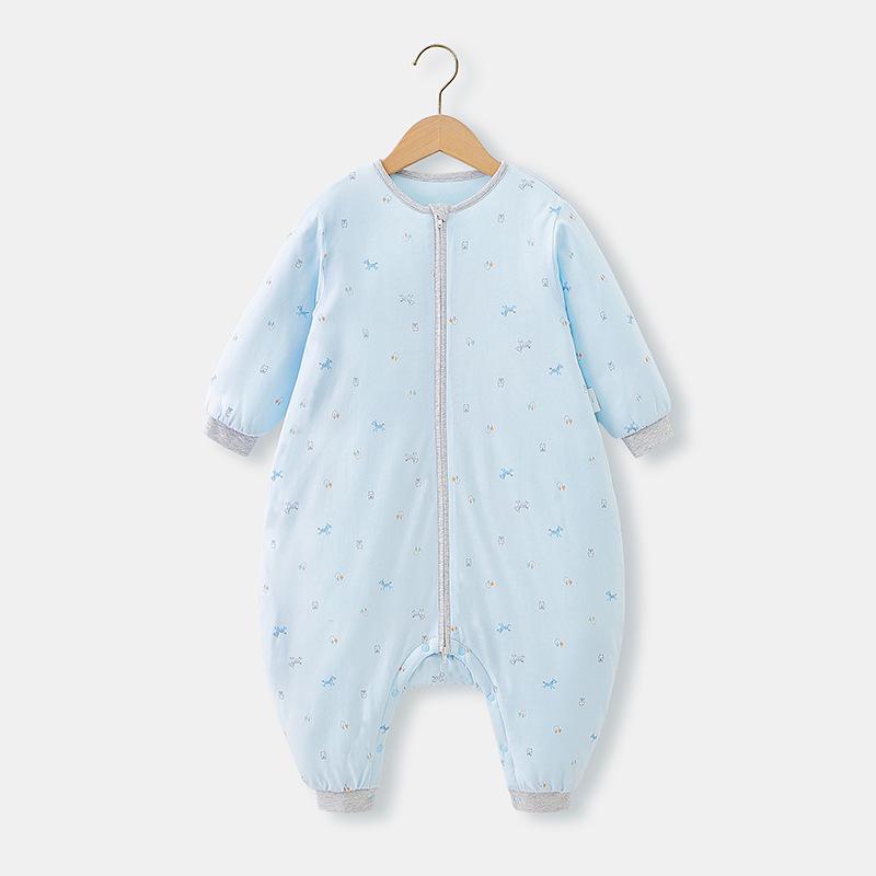 Zimowy śpiworek dla noworodka i malucha z osobnymi nogawkami - Gruba bawełniana kombinezonowa kołderka zapobiegająca kopaniu (Model 1600)