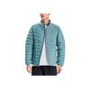 Asics Outdoor Casual Sports Solid Color Zipper Stand Collar Long Sleeve Down Jacket Men Jacket Blue-Green 2031E442-400