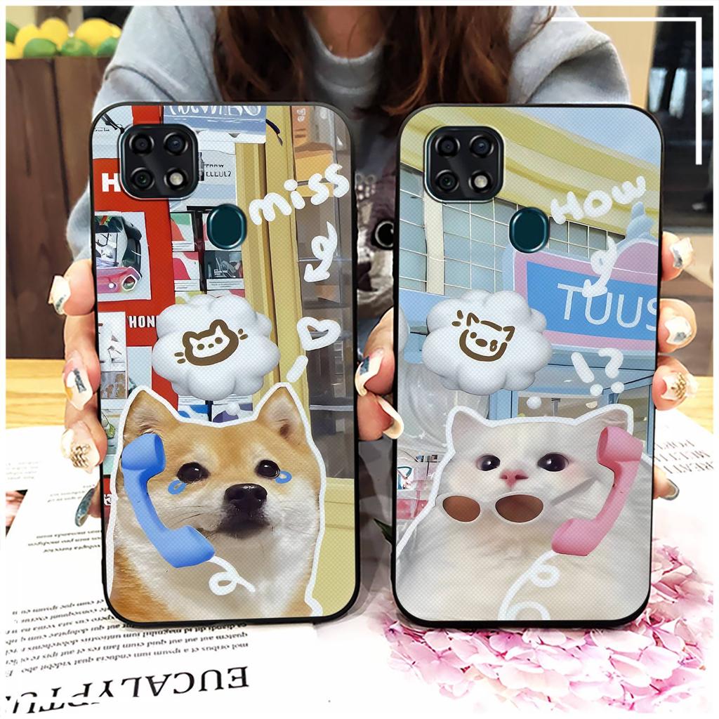 Back Cover Cartoon Phone Case For ZTE Blade 20 Couple TPU Durable Waterproof Anti-dust Shockproof Anti-knock Protective