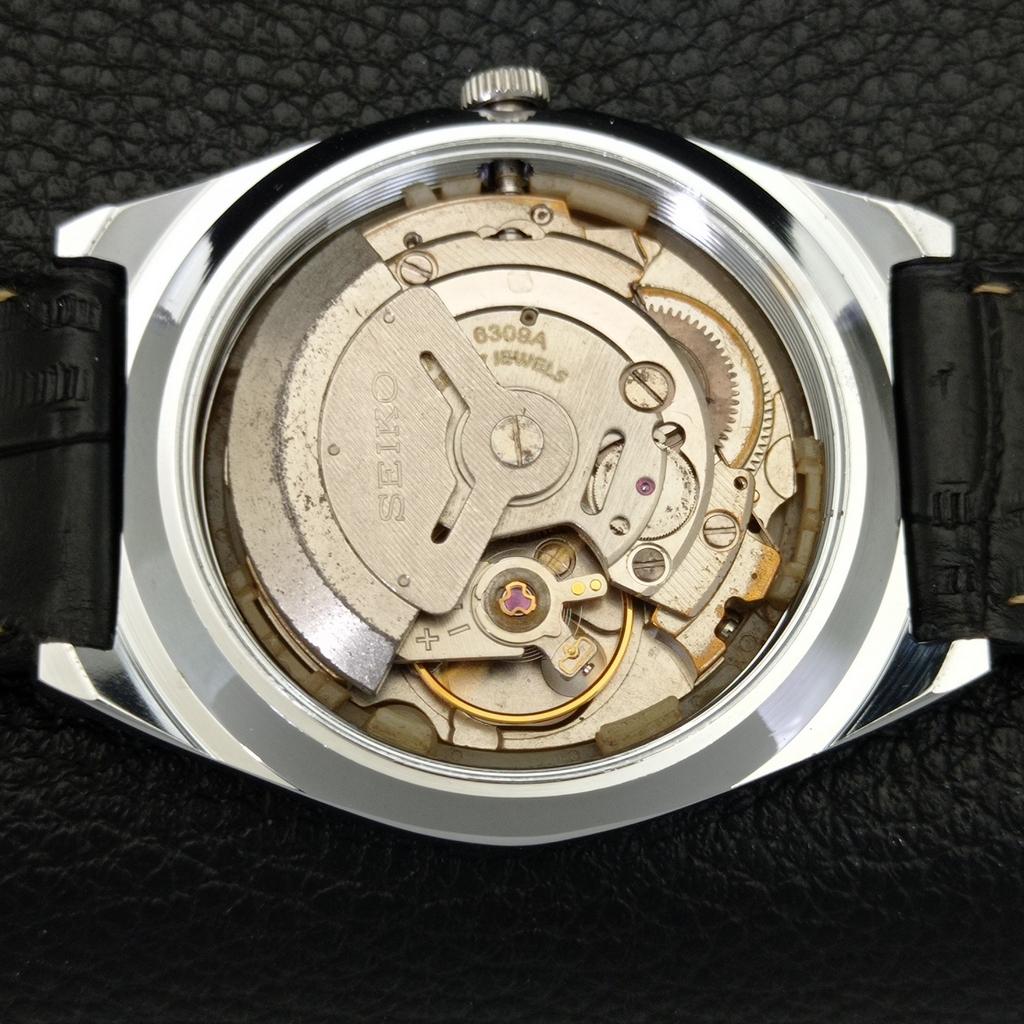 AUTOMATIC VINTAGE REFURBISHED SEIKO 5 6309A JAPAN MENS BLACK WATCH A441360-5 Sk-a441360
