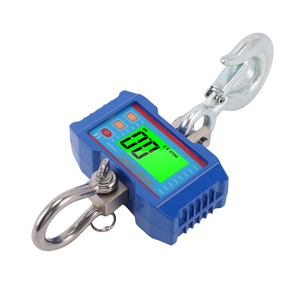 Digital Crane Scale 2000KG 4400lb Accurate with LCD Backlight Remote Unit Switch Data Hold Tare Reset for Industrial