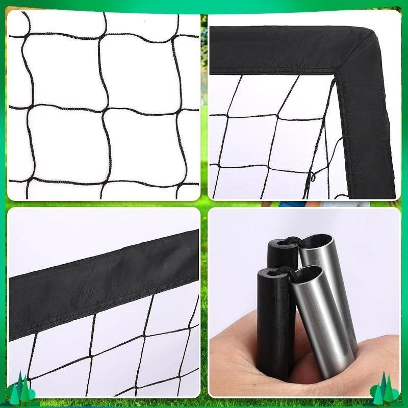 Faltbares Fußballtor Tragbares Fußballtornetz Hinterhof Innen- und Außenbereich Jugendtraining Fußballtornetz-Set