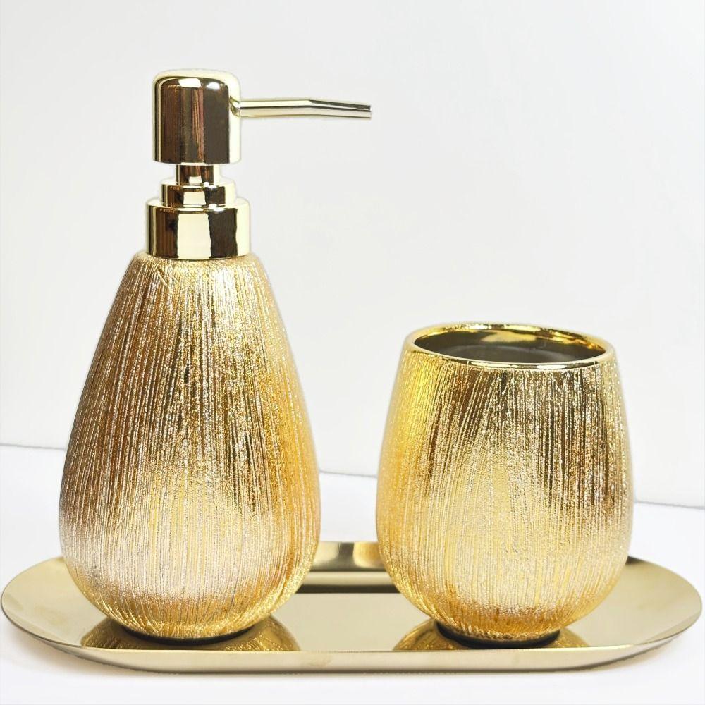 

Gold Hand Sanitizer Bottle 400ml Liquid Dispenser Lotion Bottle Bathroom Kitchen Accessories золотий