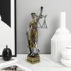 Skulptur Gerechtigkeit Fairness Justitia Dame Statue Göttin der Gerechtigkeit und Fairness Schreibtischornament für Wohnzimmer Schlafzimmer