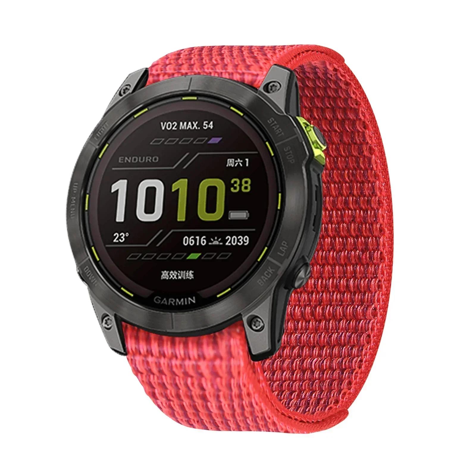 

Нейлоновый ремешок с липучкой 26 мм 22 мм для часов Garmin Fenix 7 7X Pro 6/Epix Pro Gen 2 47 мм 51 мм/Enduro/TACTIX/Forerunner 965 955 22mm Width