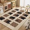 Children's Cartoon Velvet Rug - Absorbent, Non-Slip Floor Mat for Living Room and Bedroom
