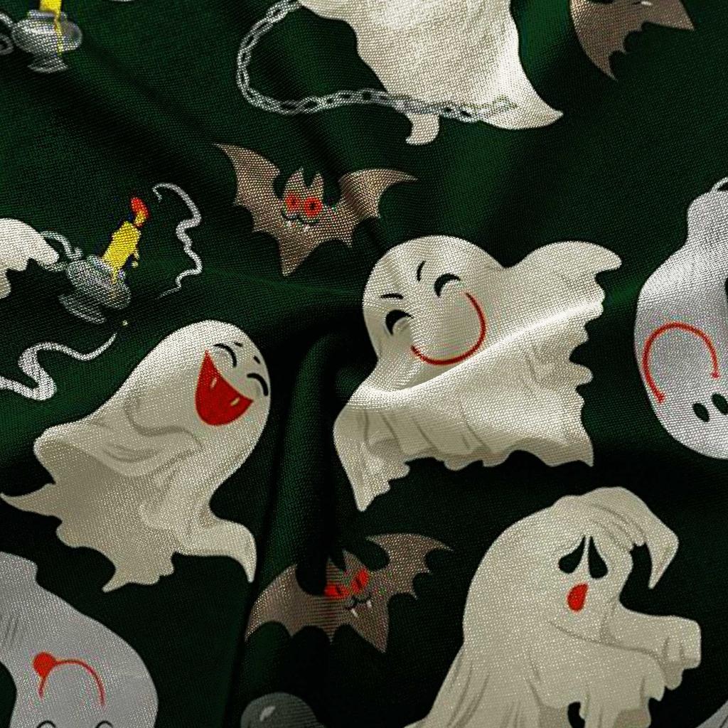 Women V Neck Short Sleeve Work Top with Pockets Halloween Print Medical Scrub Shirt for Nurses Caregivers Healthcare Professionals