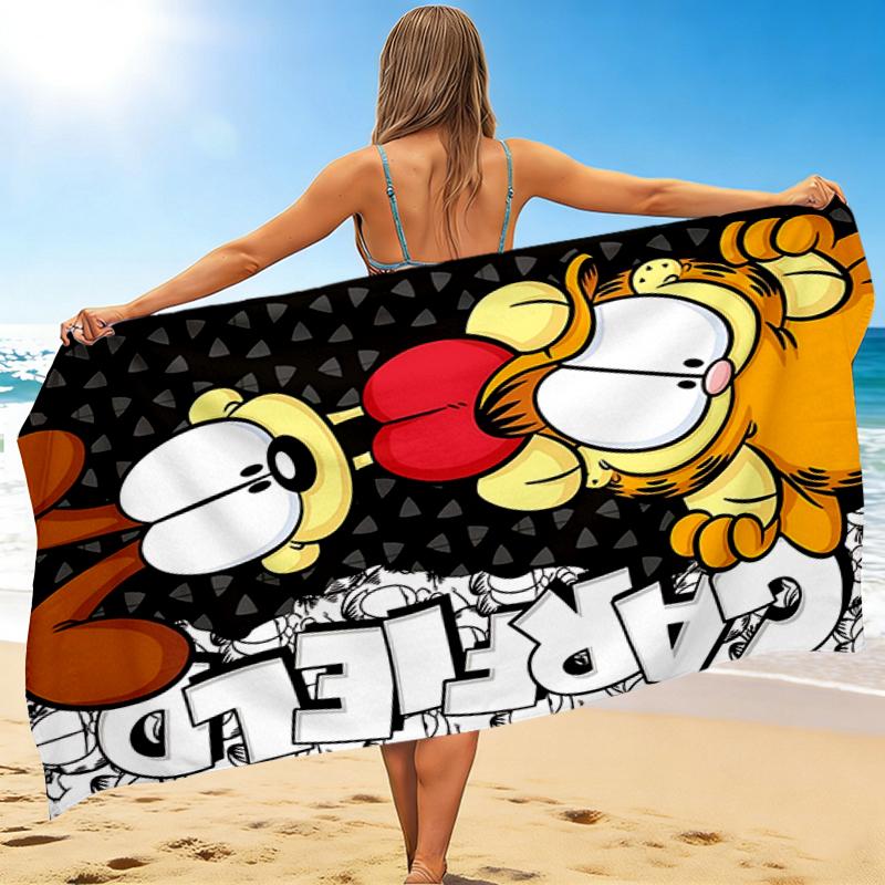 1Pc Garfield Odie Adventure Beach Towel, Quick Dry, Multi-Use for Beach Pool Gym Yoga Home Travel, Christmas, Halloween, Xmas Gift M929224