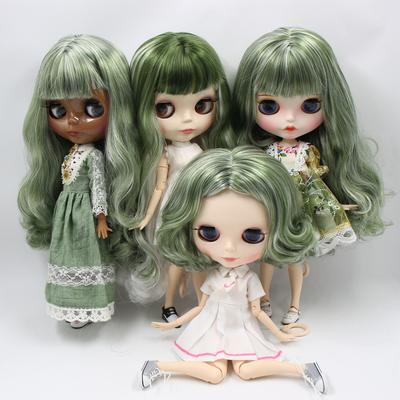 Păpușă Blyth ICY DBS Personalizată Nr.BL4299/136 Mix verde Păr alb 1/6 bjd ob24 anime