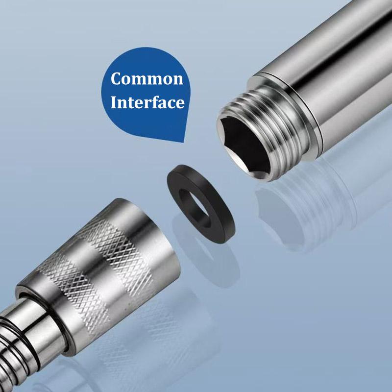 304 Edelstahl Duschdüsenfilter Booster Großes Wasservolumen Handheld Haushalt Universelles Duschkopfset