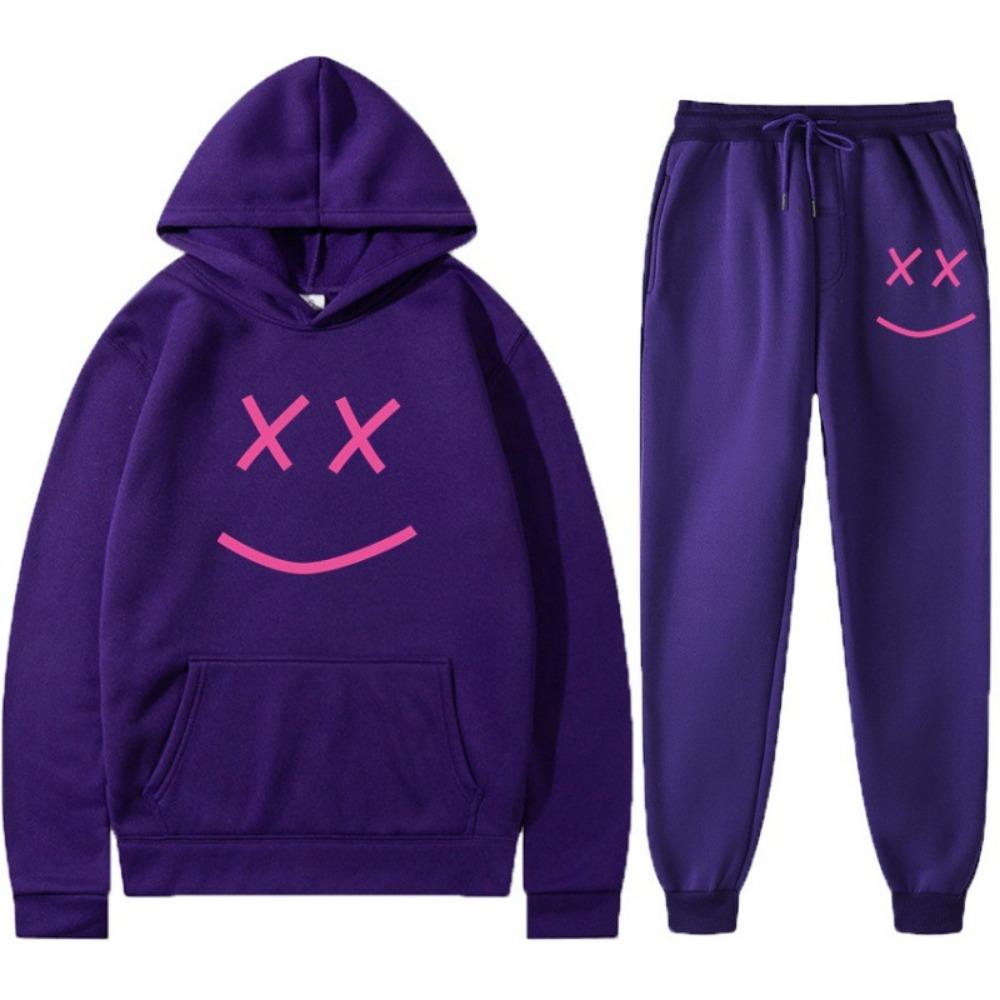 New Casual Lil Pee Singer Peripheral Commemorative Edition Simple Casual Hooded Sweatshirt Men's and Women's Set