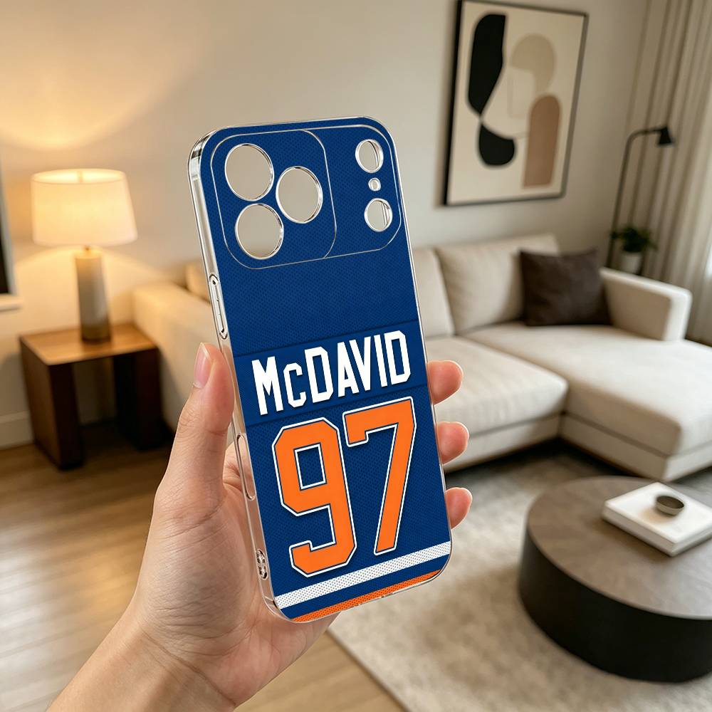 Connor McDavid Hockey Player Phone Case Transparent Silicone Soft For iPhone 17 16 15 14 13 12 11 Mini Pro Max Plus